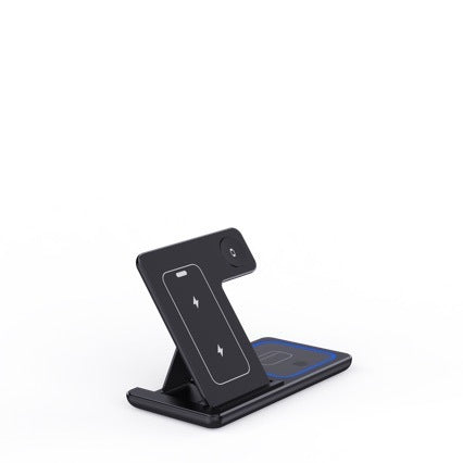 3 In 1 LED Fast Wireless Charger Stand Foldable Charging Station.