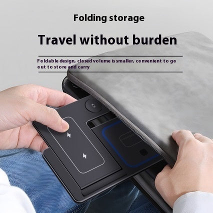 3 In 1 LED Fast Wireless Charger Stand Foldable Charging Station.